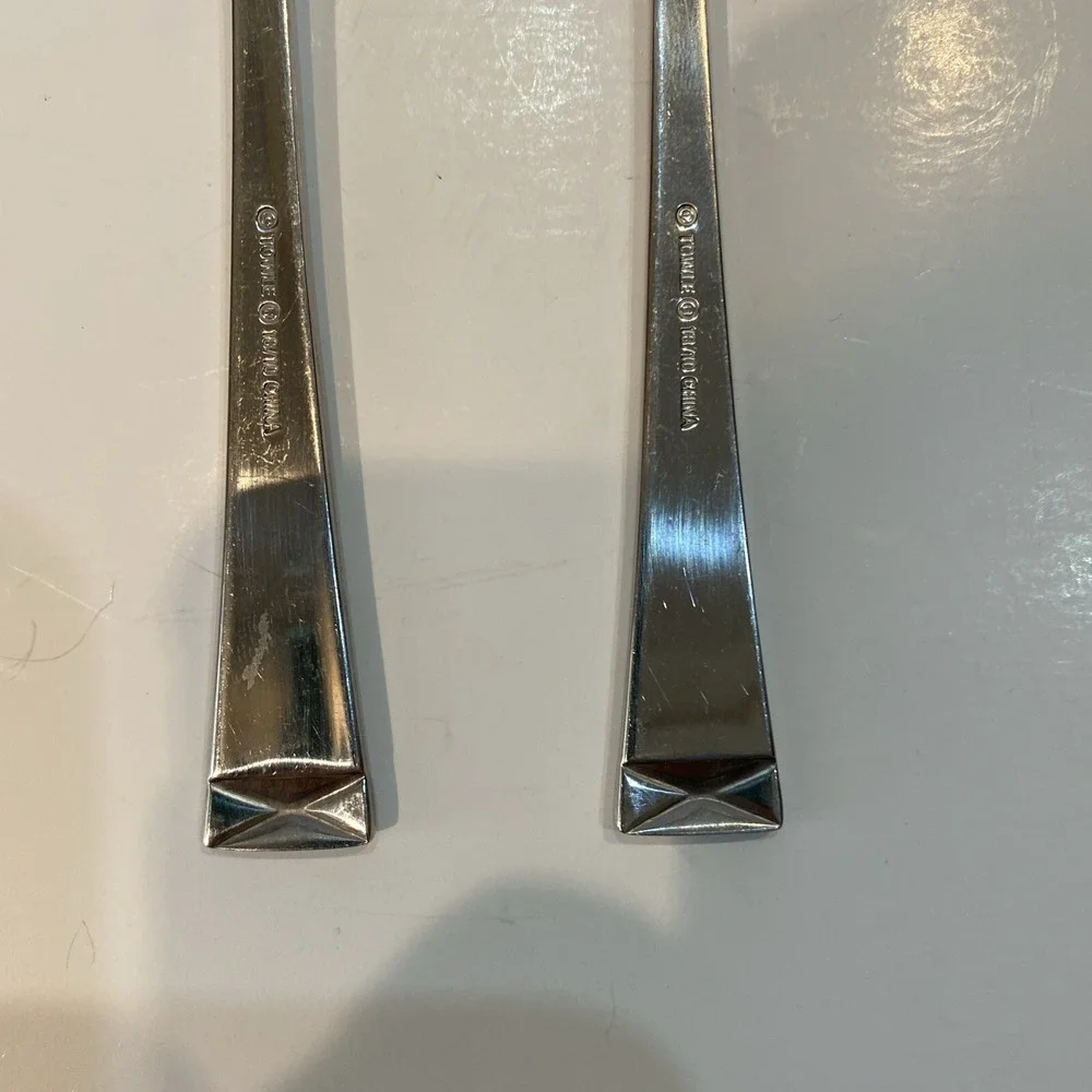Towle Stainless Steel Flatware TWS550 Salad Forks (Two) 7 1/8